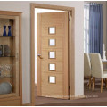 Modern wooden doors with glass